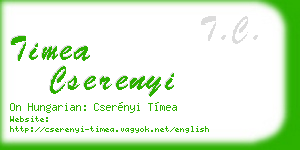 timea cserenyi business card